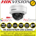 Hikvision 6 MP AcuSense Smart Hybrid Light ColorVu IP Dome Network Camera - DS-2CD2167G2H-LISU(2.8mm)