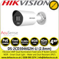 Hikvision 4 MP Dual Illumination Fixed Mini Bullet Network Camera - DS-2CD3046G2H-LI(2.8mm)