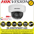 Hikvision 6 MP Smart Hybrid Light ColorVu Motorized Varifocal IP Dome Network Camera - DS-2CD2767G2HT-LIZS