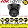 Hikvision DS-2CD2366G2-ISU/SL/Black 6MP AcuSense Strobe Light and Audible Warning IP Turret Network Camera With 4mm Fixed Lens