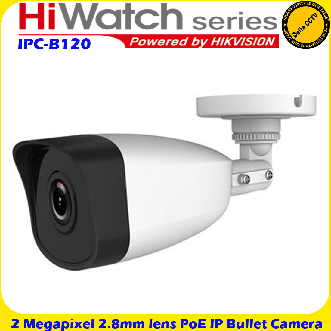 Hiwatch By Hikvision Cctv Ipc B1 2mp Ip Network Bullet Camera 30m Ir Wdr Ip67