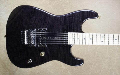 Charvel USA San Dimas Custom Shop 5A Flame Trans Black Guitar