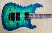 Charvel USA San Dimas Custom Shop Trans Blue Green Burst Guitar