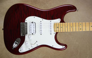 Fender Custom Shop Strat Deluxe HSS Trans Bing Cherry Stratocaster Abby Pickups Guitar
