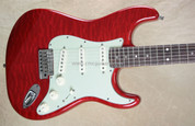 Fender Custom Shop 2012 Strat Custom Deluxe Stratocaster Trans Crimson Guitar