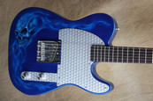 Fender Custom Shop NAMM 2010 Series '62 Esquire Blue Sparkle with Skull Flame Guitar