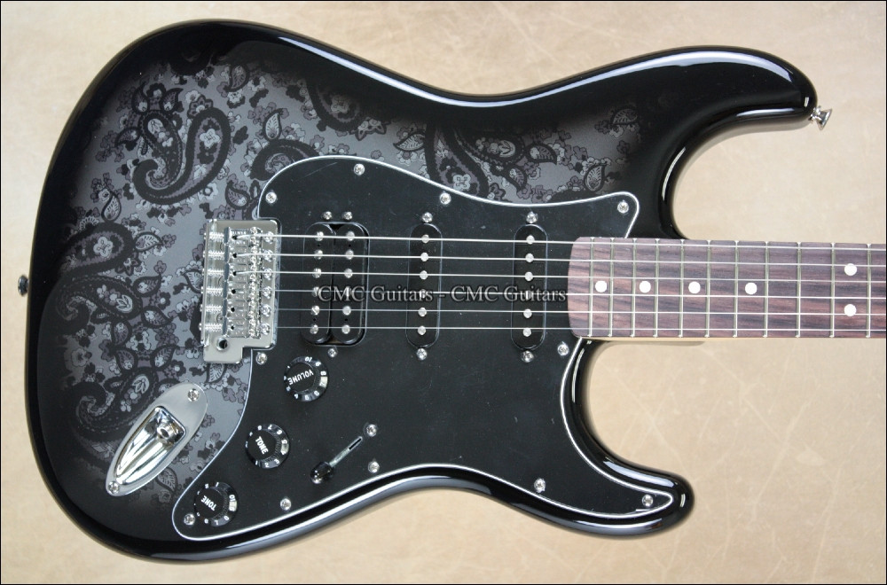 fender black paisley stratocaster hss