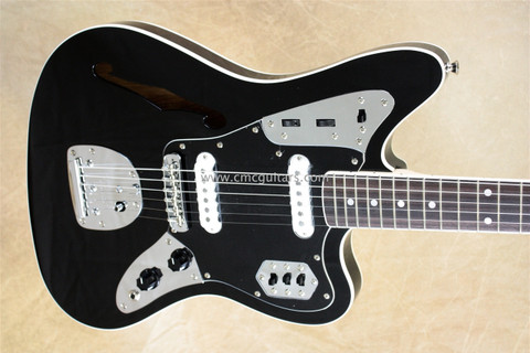 Fender Special Edition Thinline Jaguar Black Semi-Hollow Body Guitar