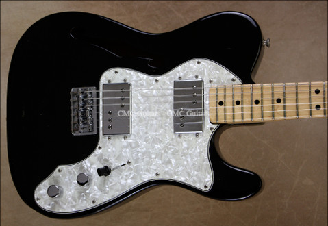Fender Vintage 1972 Thinline Telecaster Black Tele Guitar