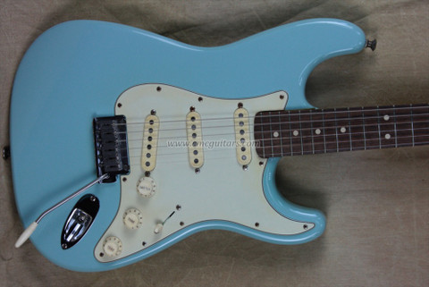Freddymade Custom Built Sonic Blue Guitar w/ Aged Fender Strat Body