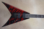 Jackson USA Custom Shop Blood Splatter King V Electric Guitar