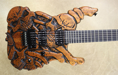 Jackson Custom Shop USA SL2H Mike Learn Carved Skulls Guitar