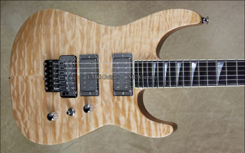 Jackson USA SL2H-MAHQ Soloist Natural Guitar with Bare Knuckle Pickups and Floyd Upgrades