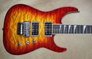 Jackson USA Custom Shop SL2H-MAHQ Burnt Cherry Sun Burst Soloist Guitar