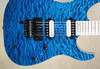 McNaught DJ+ Series Peacock Blue Diamond Quilt Top Electric Guitar