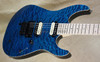 McNaught DJ+ Series Peacock Blue Diamond Quilt Top Electric Guitar