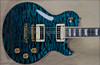 McNaught DTM Vintage Single Cut Peacock Blue Diamond Quilt Top Guitar