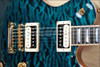 McNaught DTM Vintage Single Cut Peacock Blue Diamond Quilt Top Guitar
