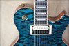 McNaught DTM Vintage Single Cut Peacock Blue Diamond Quilt Top Guitar
