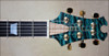 McNaught DTM Vintage Single Cut Peacock Blue Diamond Quilt Top Guitar