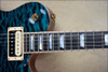 McNaught DTM Vintage Single Cut Peacock Blue Diamond Quilt Top Guitar