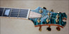 McNaught DTM Vintage Single Cut Peacock Blue Diamond Quilt Top Guitar