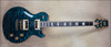 McNaught DTM Vintage Single Cut Peacock Blue Diamond Quilt Top Guitar