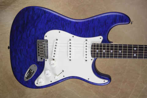Fender Custom Shop Strat Deluxe Stratocaster RW Trans Cobalt Blue Satin Guitar