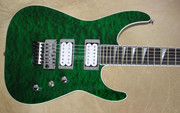 Jackson USA Custom Shop SL2H Trans Green Flat Top Soloist Guitar