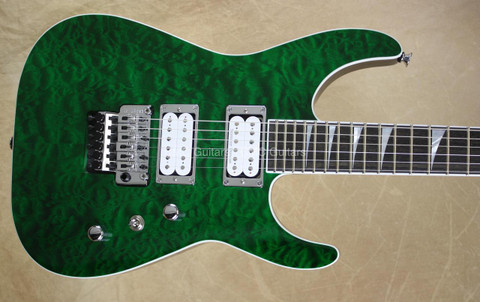 Jackson USA Custom Shop SL2H Trans Green Flat Top Soloist Guitar