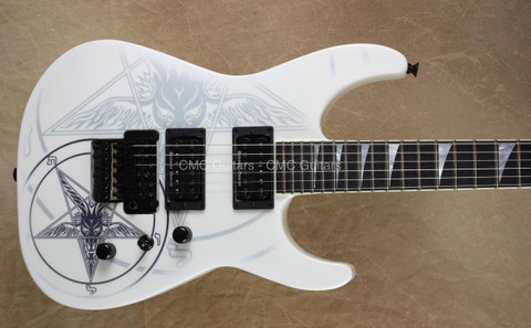 Jackson USA Custom Shop SL2H Soloist Baphomet Snow White Guitar
