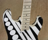 EVH Striped Series Circles Unchained Black and White Crop Circles Graphic Guitar