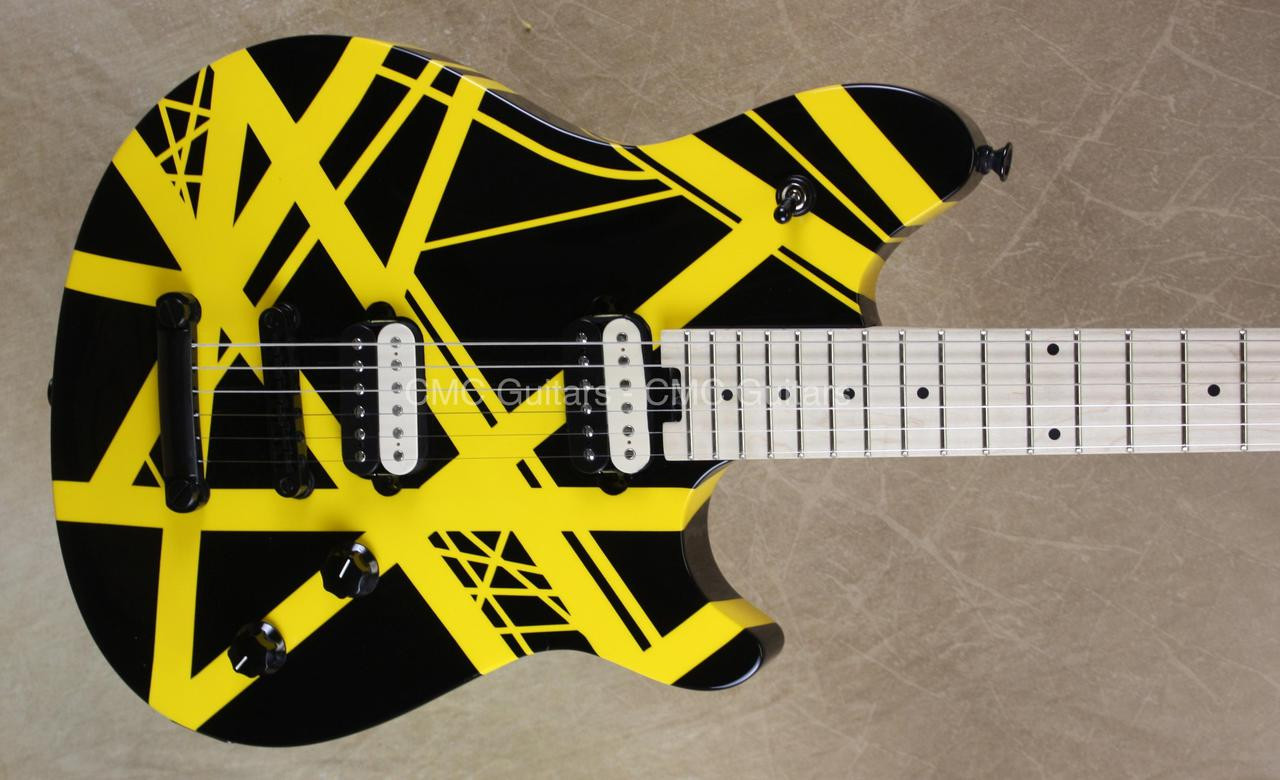 evh wolfgang special striped black and yellow