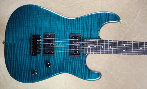 Charvel USA Custom Shop San Dimas Mahogany Trans Aqua NAMM Guitar