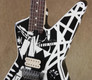EVH Stripe Series Star Black and White 1980 Tour Guitar