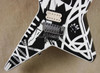 EVH Stripe Series Star Black and White 1980 Tour Guitar