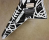 EVH Stripe Series Star Black and White 1980 Tour Guitar