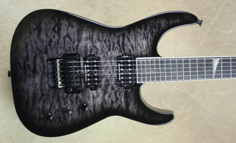 Jackson USA Custom Shop SL2HQ 3A Quilt Top Trans Black Guitar