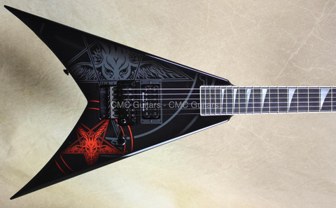 Jackson USA Custom Shop KV2 King V 1 Hum Baphomet Black Guitar