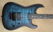 Charvel USA Custom Shop San Dimas HS Satin Trans Aqua Burst Guitar