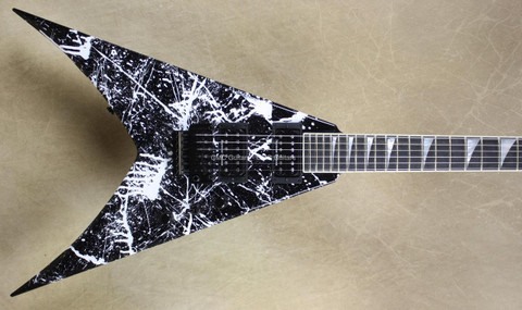 Jackson USA Custom Shop Double Rhoads King V Black White Splatter Guitar