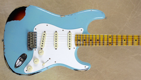 Fender Custom Shop Strat Mischief Maker Heavy Relic Daphne Blue Stratocaster Guitar 