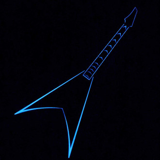 McNaught King V Trans Blue Glow In The Dark Guitar w/ Jackson Case 