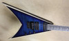 McNaught King V Trans Blue Glow In The Dark Guitar w/ Jackson Case 