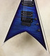McNaught King V Trans Blue Glow In The Dark Guitar w/ Jackson Case 