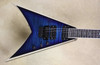 McNaught King V Trans Blue Glow In The Dark Guitar w/ Jackson Case 