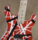 EVH Striped Series 5150 Red Black and White Guitar