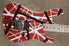 EVH Striped Series 5150 Red Black and White Guitar