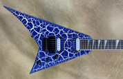 Jackson Pro Series Rhoads RR24 Lightning Crackle Guitar with FU Tone Blue Titanium