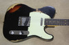 Fender Custom Shop 60's Relic LTD Edition NAMM Telecaster Black Over 3 TSB Tele Guitar 
